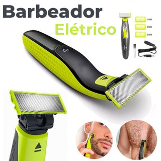 Barbeador Eletrico A Prova D'agua Usb Flexivél Profissional Aura For Men